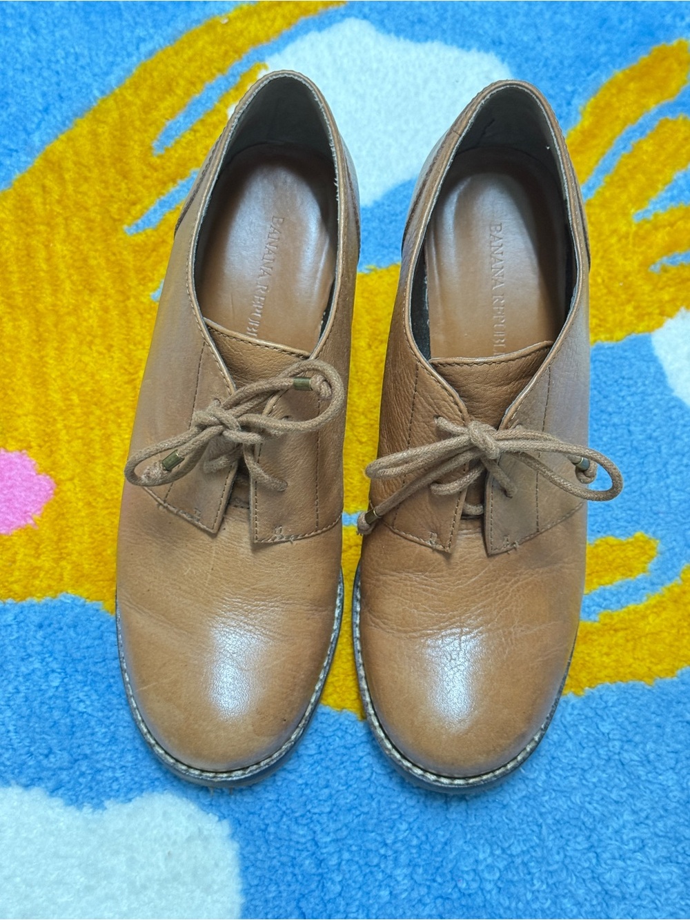 Banana Republic Women’s Camel Leather Chukka-Style Boots/Heels
